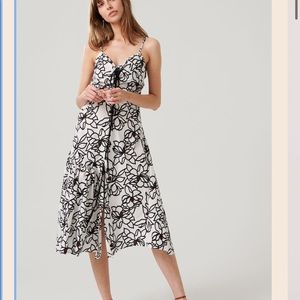 Cotton Etch Cami Dress Black/White Floral POL Australia